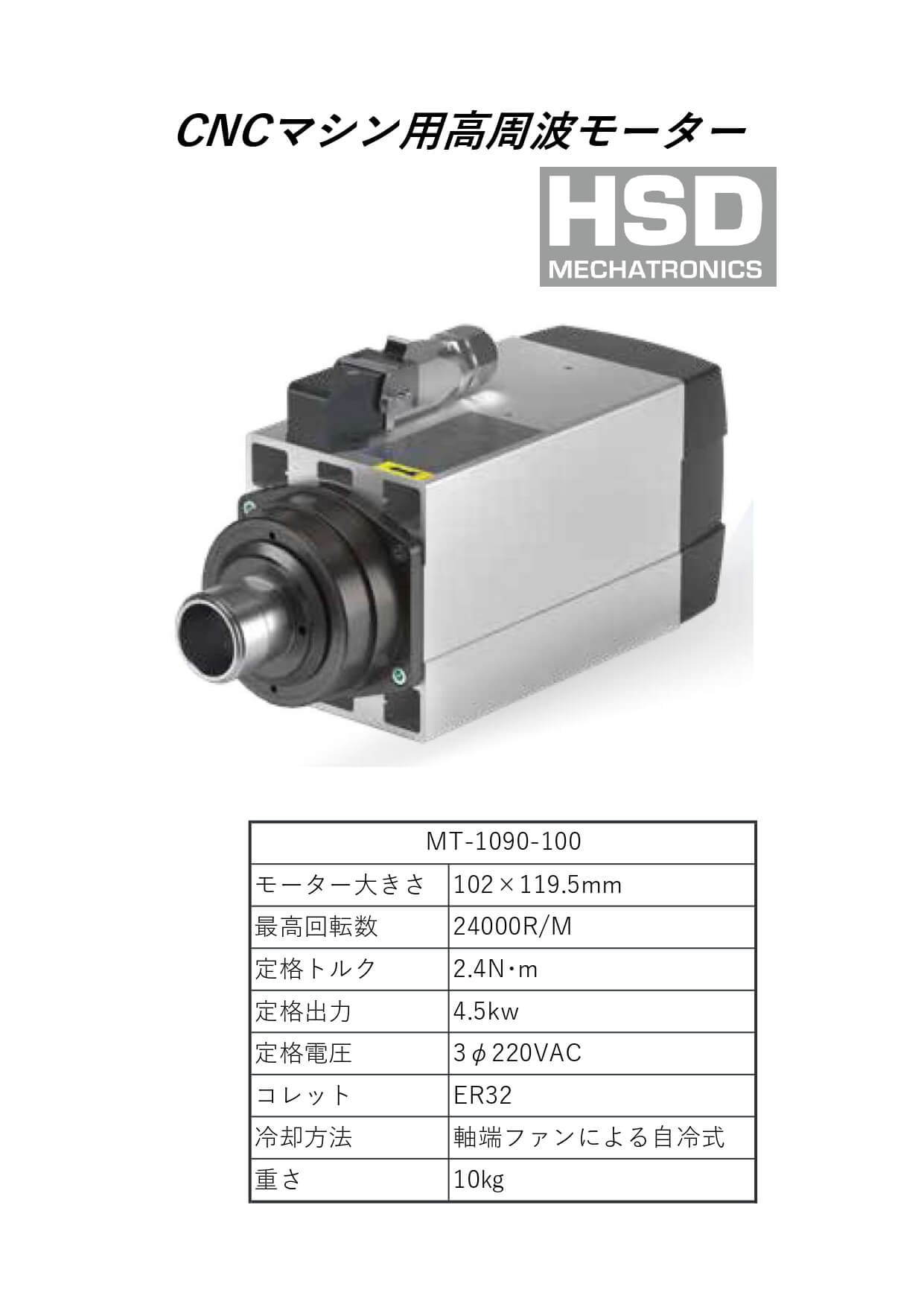 High frequency motors for CNC machines 04